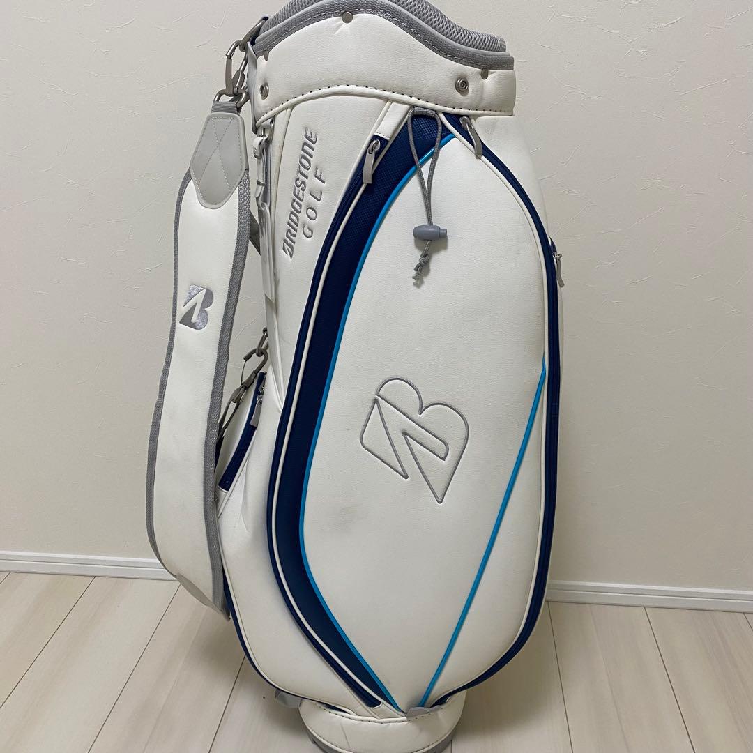 ブリヂストン ゴルフ キャディバッグ 白 フード付き 8型