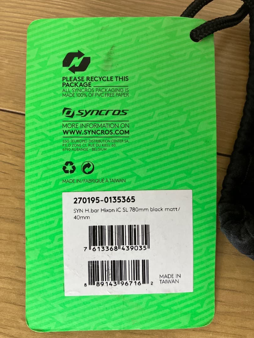 Syncros ステム一体型MTBカーボンハンドルバー 780mm