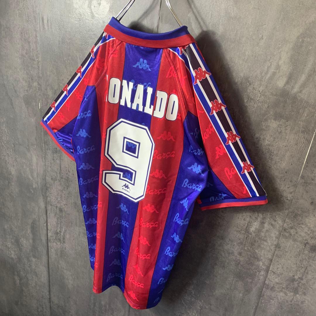 【★ロナウド】 カッパ バルセロナ 96/97 レトロユニフォーム 9番 2XL