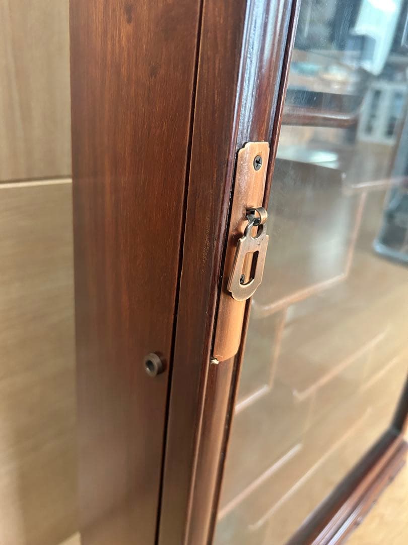 飾り棚 唐木 中国 古美術 アンティーク ビンテージ 鏡 壁掛け