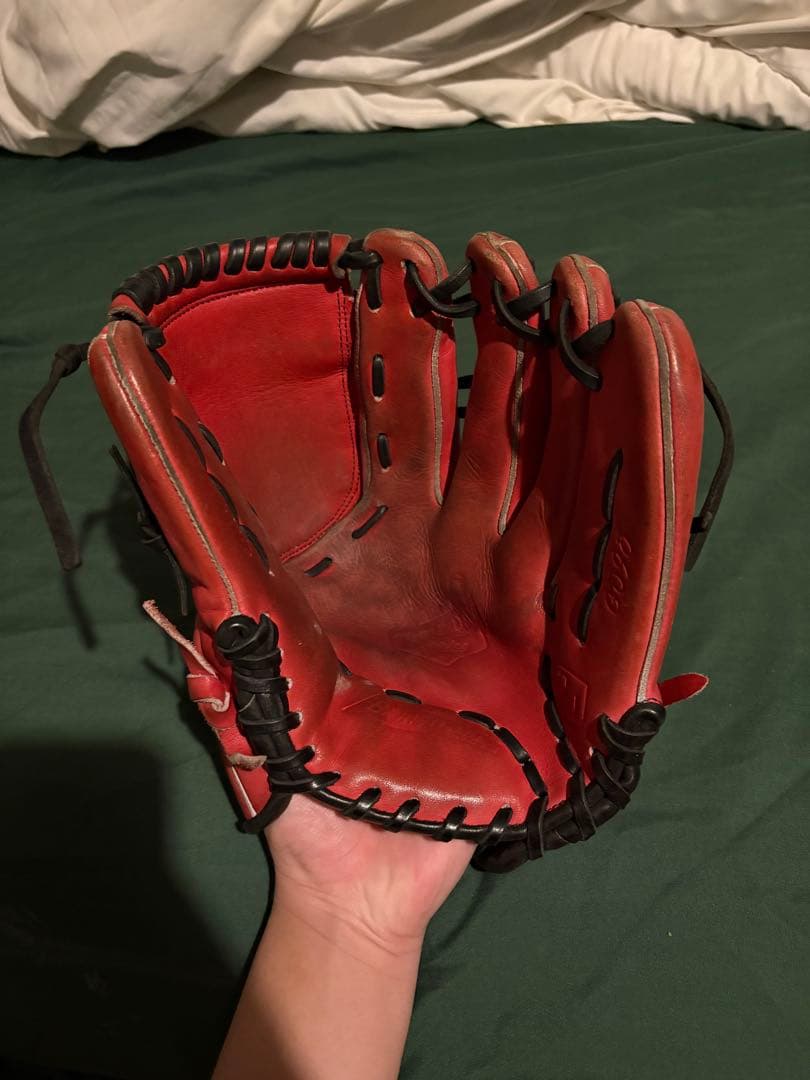 Glove works 硬式グローブ レッド