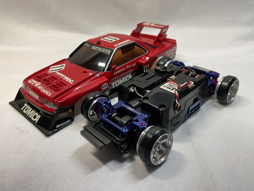 京商 ミニッツ AWD ドリフトスカイラインAFS2.4G基盤 アルミホイール付