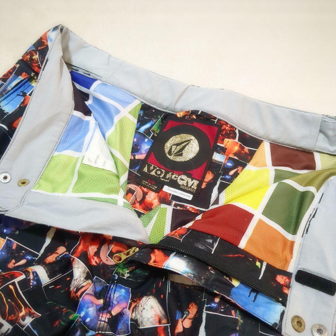 3178【美品】ボルコム スノボウェア パンツ 写真風プリント Lサイズ