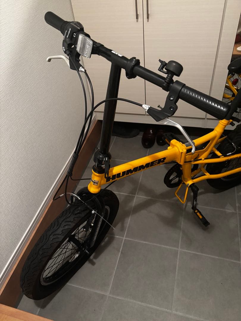 【引渡し限定】HUMMER 折りたたみ自転車 イエロー