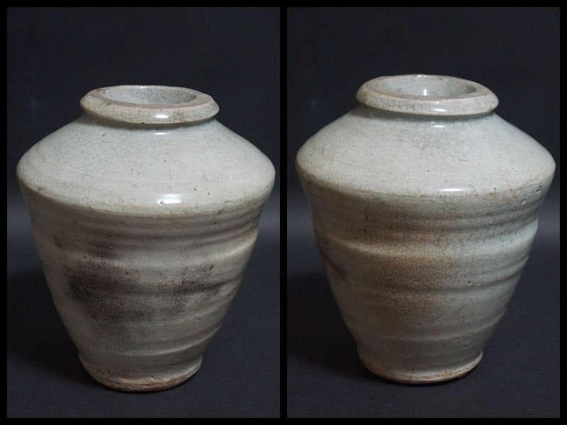 李朝 青磁火薬壷 花器 花瓶 花活け 一輪ざし 華道 茶道 青磁の美しい釉調