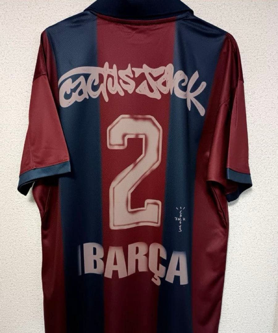 【L】2025 FCバルセロナレトロ✕トラビス・スコット コラボ ユニフォーム