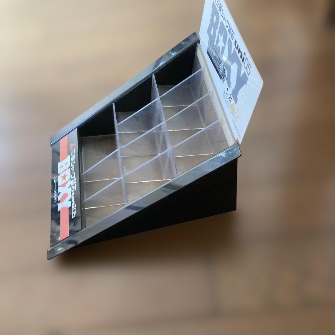 三菱　uni 陳列ケース プラスチック ディスプレイ ショーケース 昭和