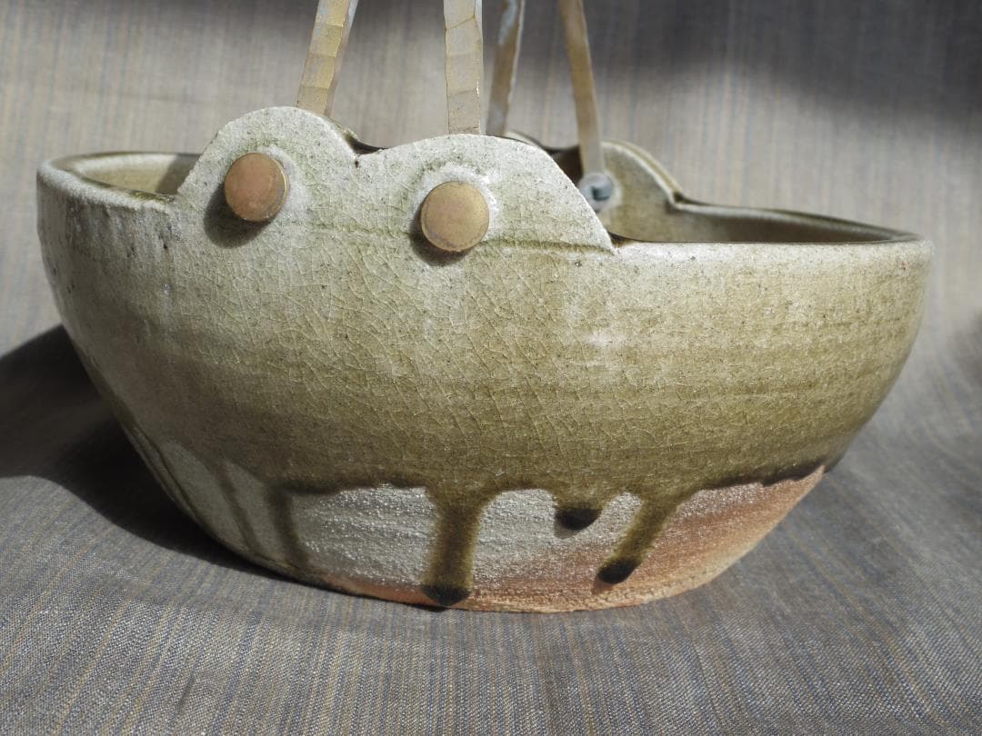 個展作品★中里隆★黄唐津土鍋★希少作★窯跡