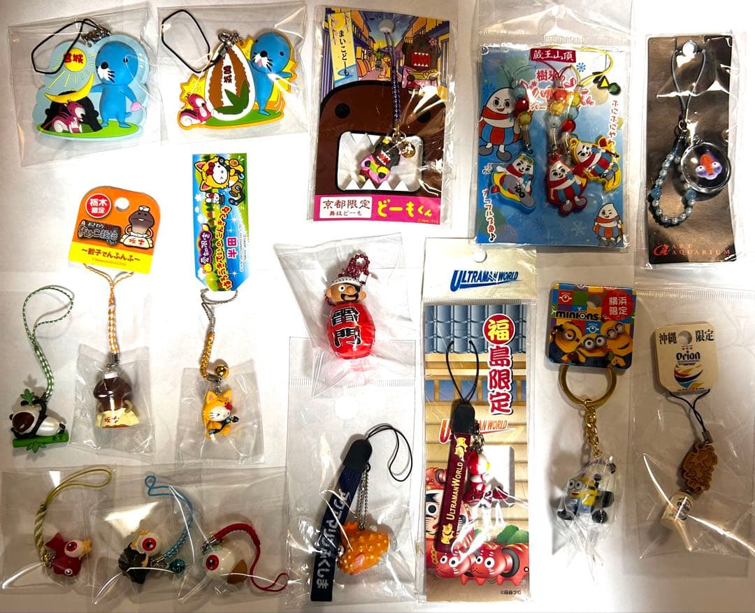 ご当地ストラップ　キーホルダー　まとめ売り　おみやげキーホルダー