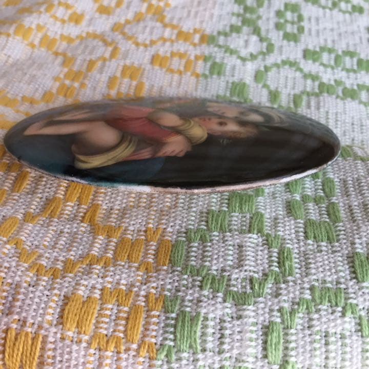 ☆アンティーク/ミニアチュール細密画/聖母子像