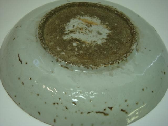 皿■古い中国染付け双龍紋中皿 砂高台 古玩 唐物 中国 古美術 時代物 骨董品■