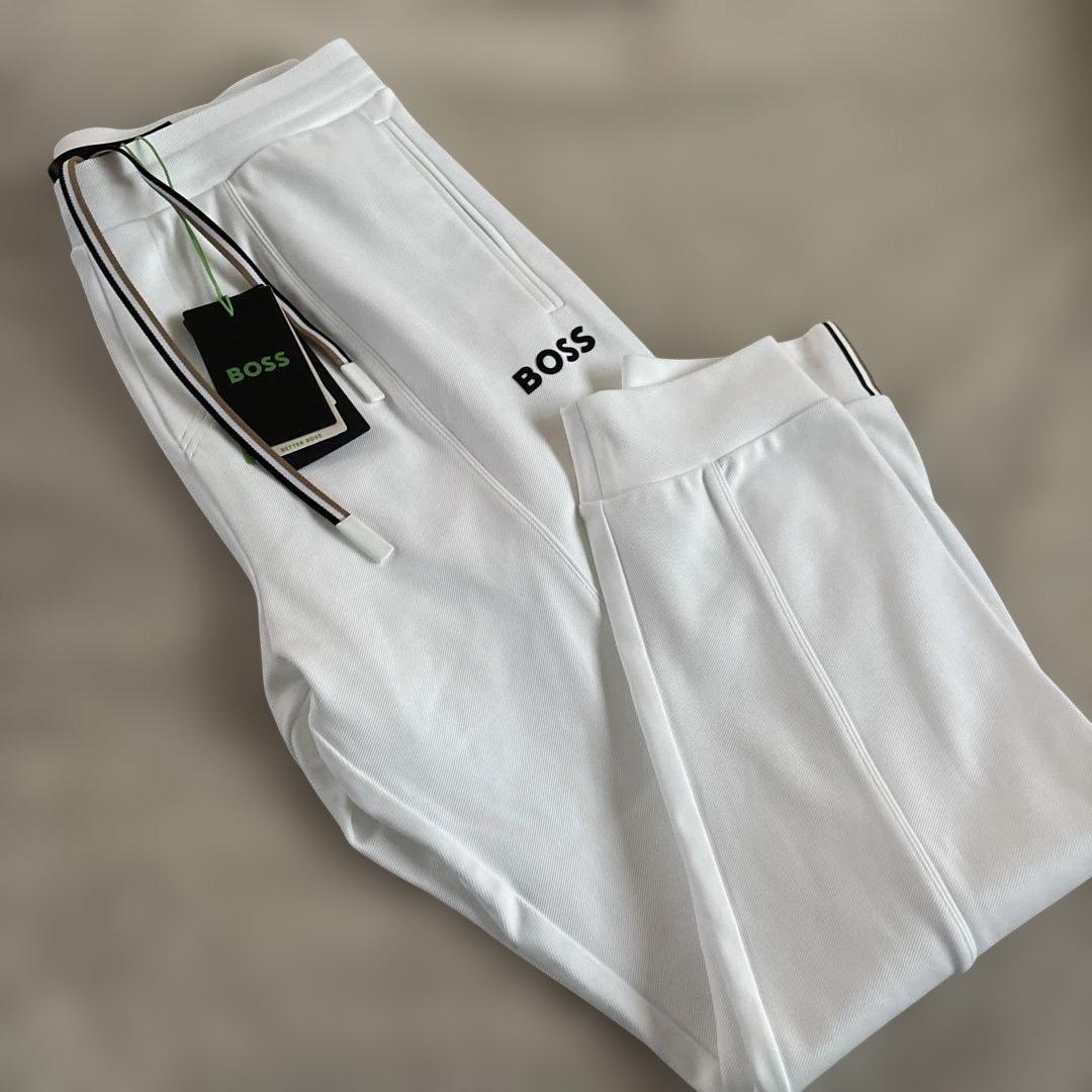 BOSS ホワイト白 ストレッチパンツ S テニス