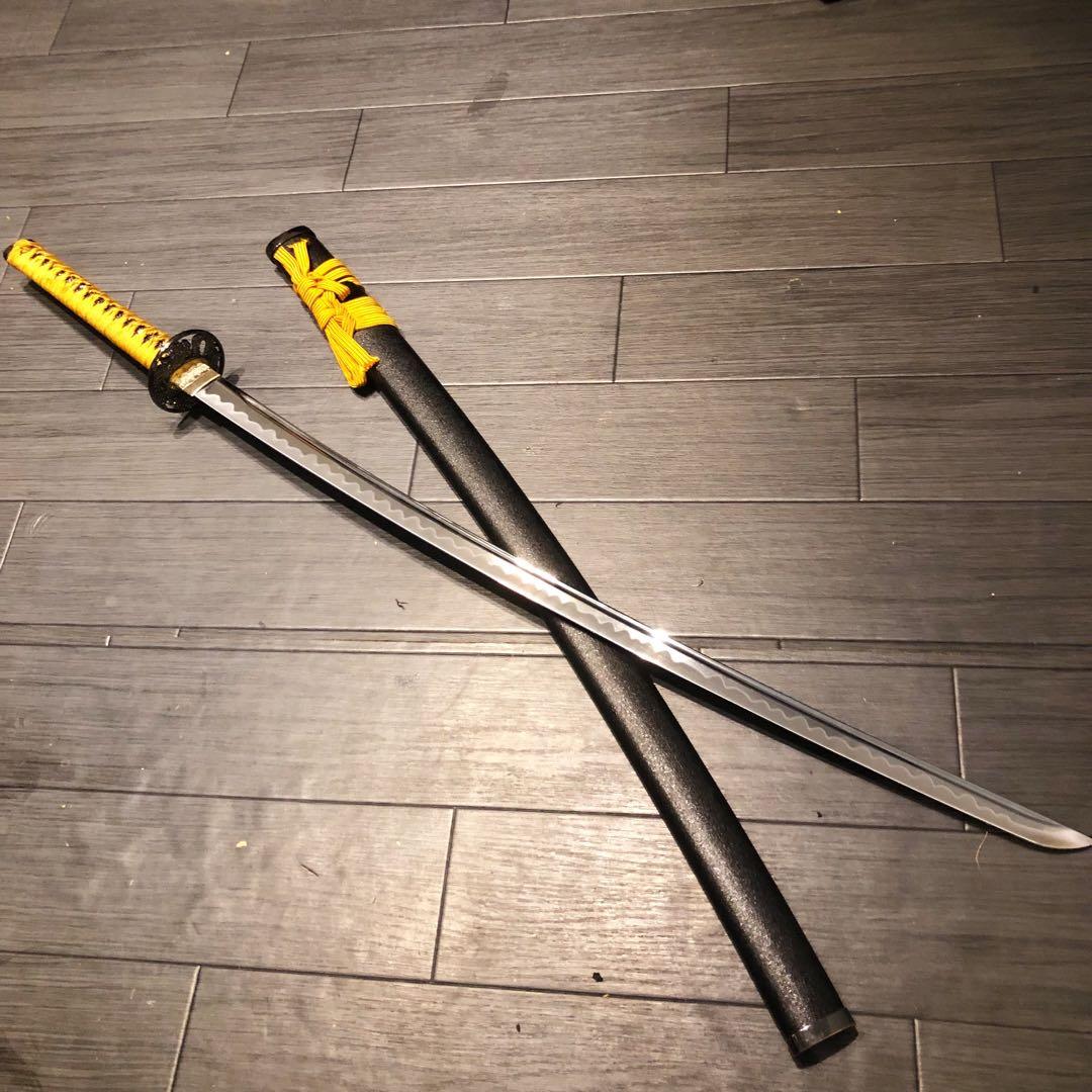 専用　模造刀　居合刀　樋入り刀身　橙金拵え　亜合金刀身　名刀