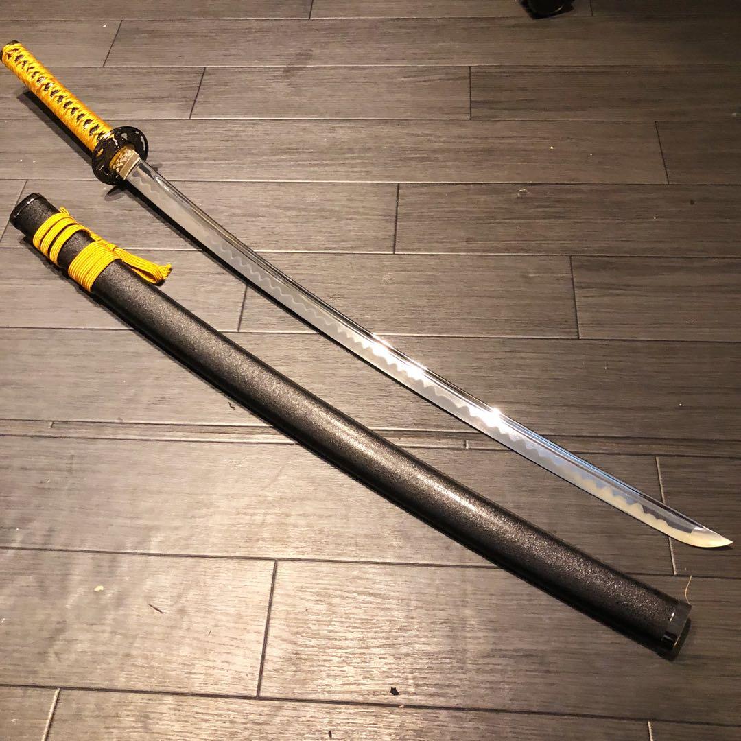 専用　模造刀　居合刀　樋入り刀身　橙金拵え　亜合金刀身　名刀
