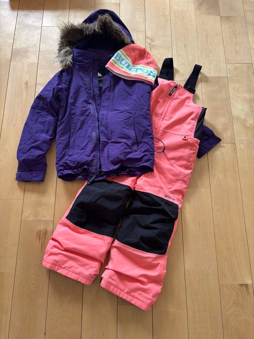 BURTON スノーボード　ジャケット＋ビブ＋キャップセット（子ども用）