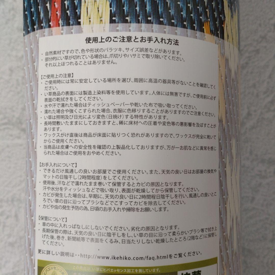 イケヒコ 畳 ヨガマット ソフトネイティブ柄 ネイビー アース ブルー系