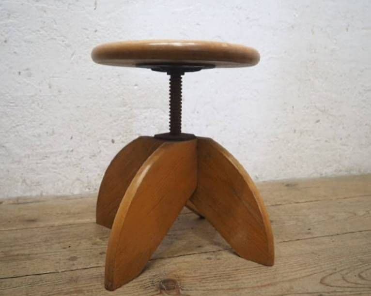 1029 ヴィンテージ　回転椅子　スツール　丸イス　店舗什器　レトロ　古道具