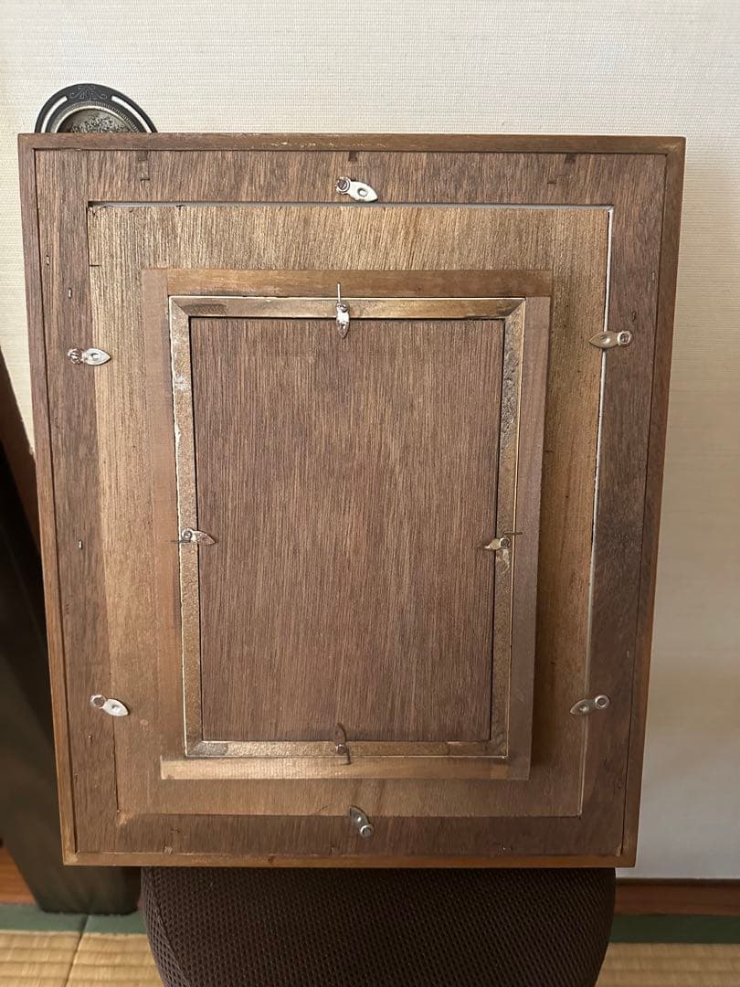 最終値下げ‼️純銀製額装　純銀竹図