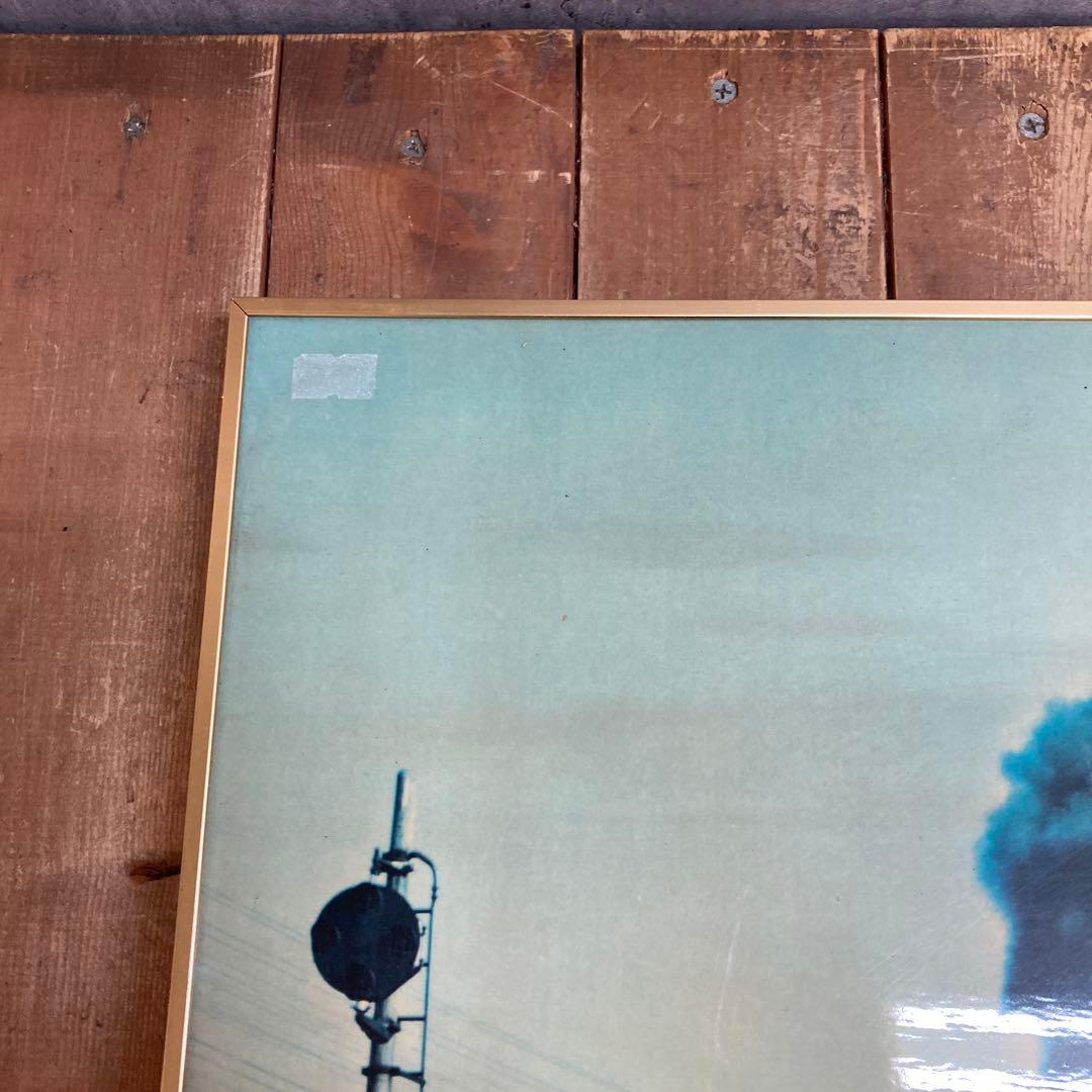 E-3 【希少・当時物】SL C62 2 パネル時計 蒸気機関車 壁掛け時計 鉄