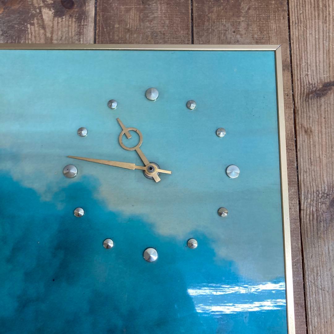 E-3 【希少・当時物】SL C62 2 パネル時計 蒸気機関車 壁掛け時計 鉄