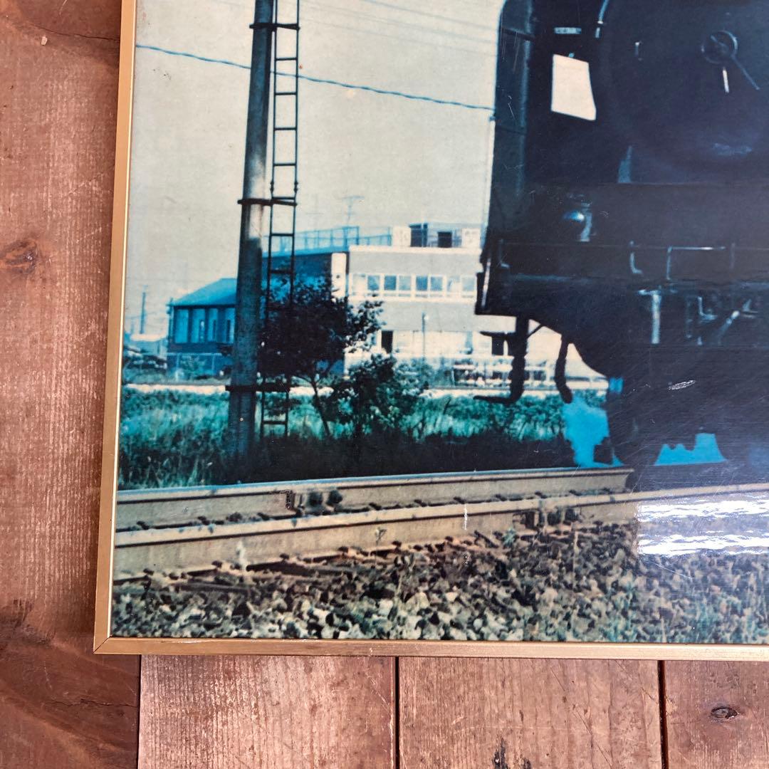 E-3 【希少・当時物】SL C62 2 パネル時計 蒸気機関車 壁掛け時計 鉄