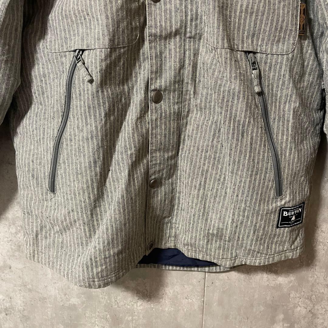 Burtonバートンスキーウェアスノーボードジャケットパーカーフード付灰色グレー