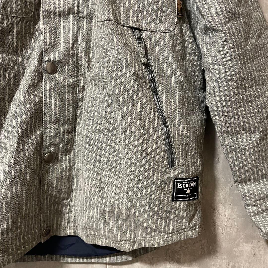Burtonバートンスキーウェアスノーボードジャケットパーカーフード付灰色グレー