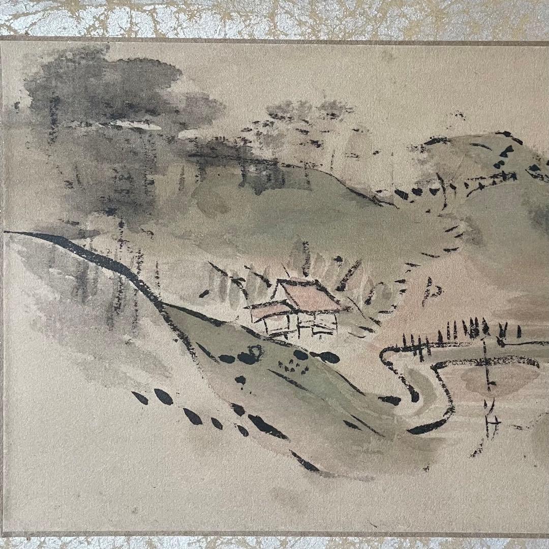 掛軸　谷文晁　「戸山山荘図藁」　複製　徳川御三家　日本画　箱付き　25.6.8