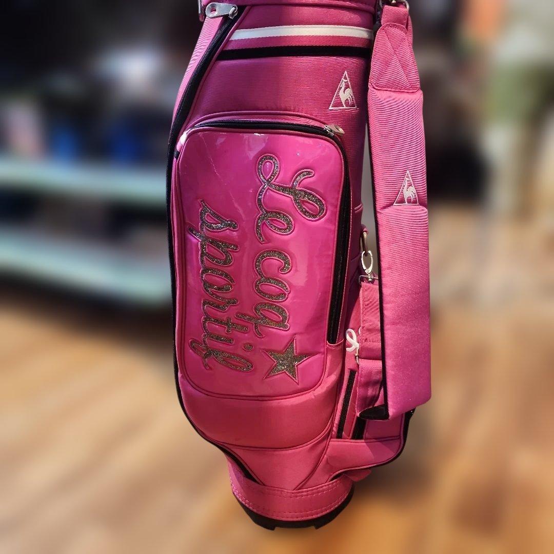 Le Coq Sportif ピンクキャディバッグ