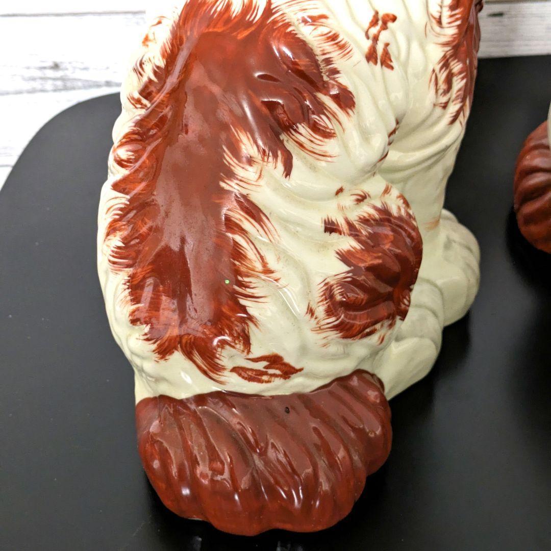 スタッフォードシャードッグ 褐色の毛並 犬の置物 イギリス 英国アンティーク