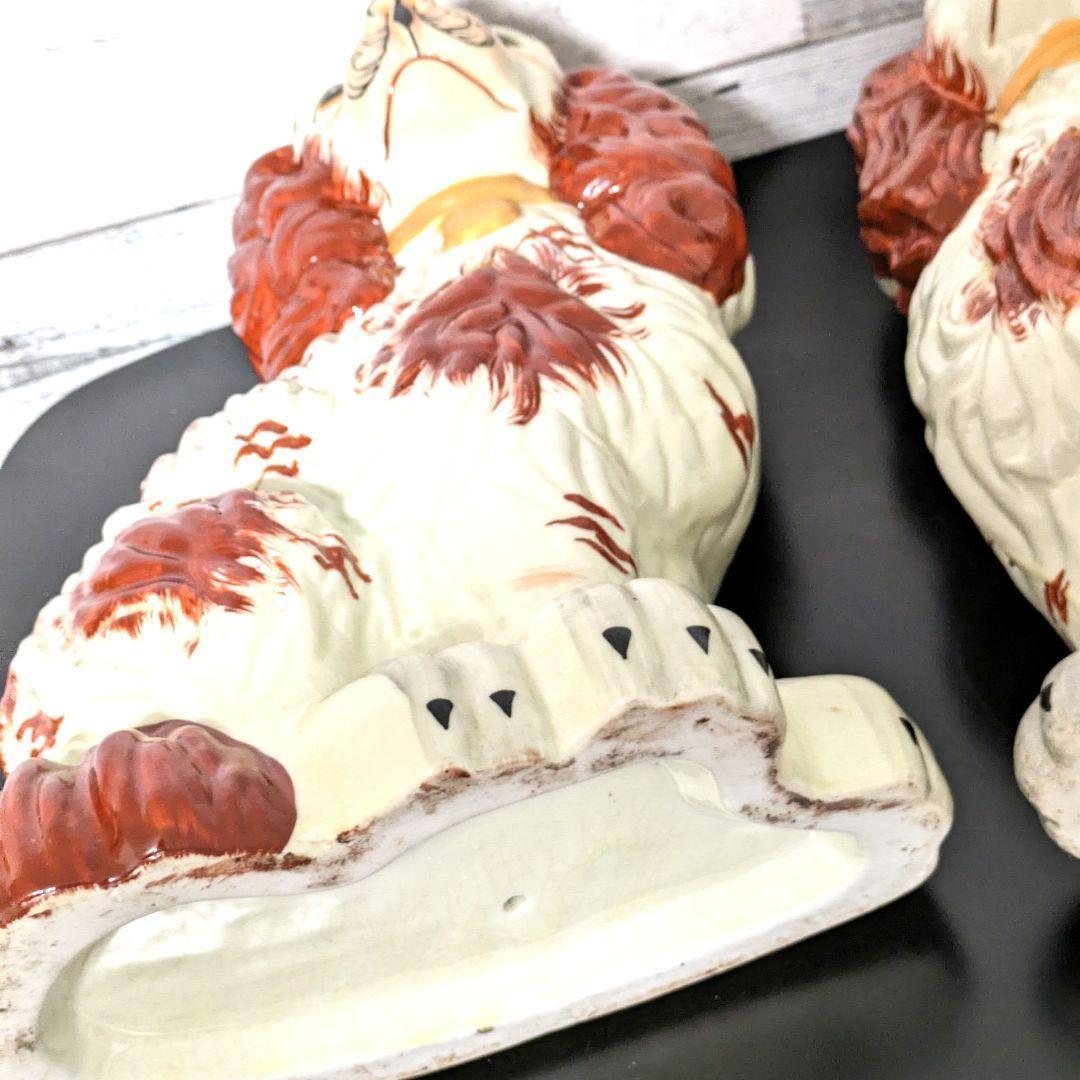 スタッフォードシャードッグ 褐色の毛並 犬の置物 イギリス 英国アンティーク