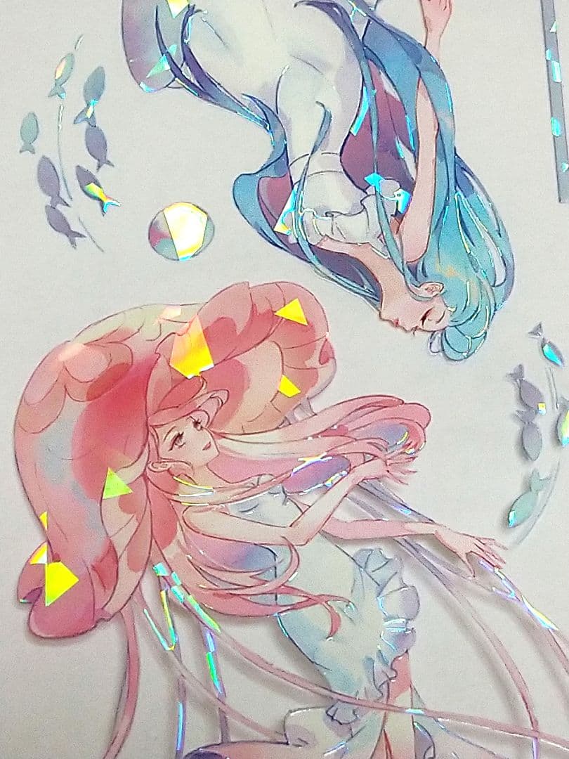 J1086＃海洋少女(贝壳光)LAPUTA切り売り海外人物マステ女の子