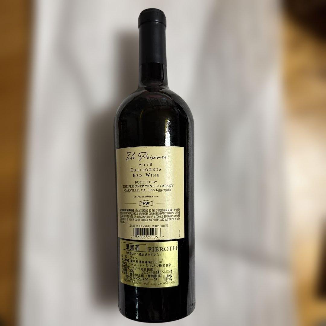 The Prisoner 2018 カリフォルニア赤ワイン 750ml