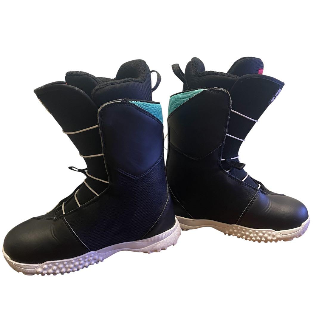 DC スノーボードブーツ 女性用 ブラック/ホワイト/ターコイズ　サイズ23cm