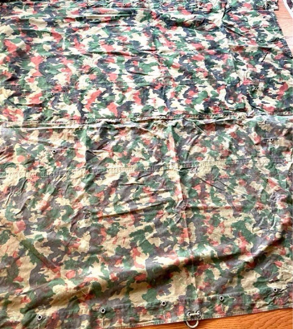 スイス　軍幕　アルペンカモ １枚　usd