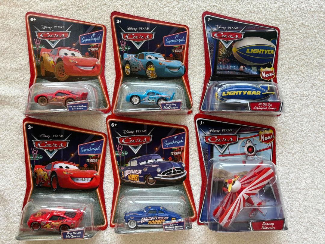 ディズニー カーズ ミニカー 6種セット マテル マックイーン ドック バーニー