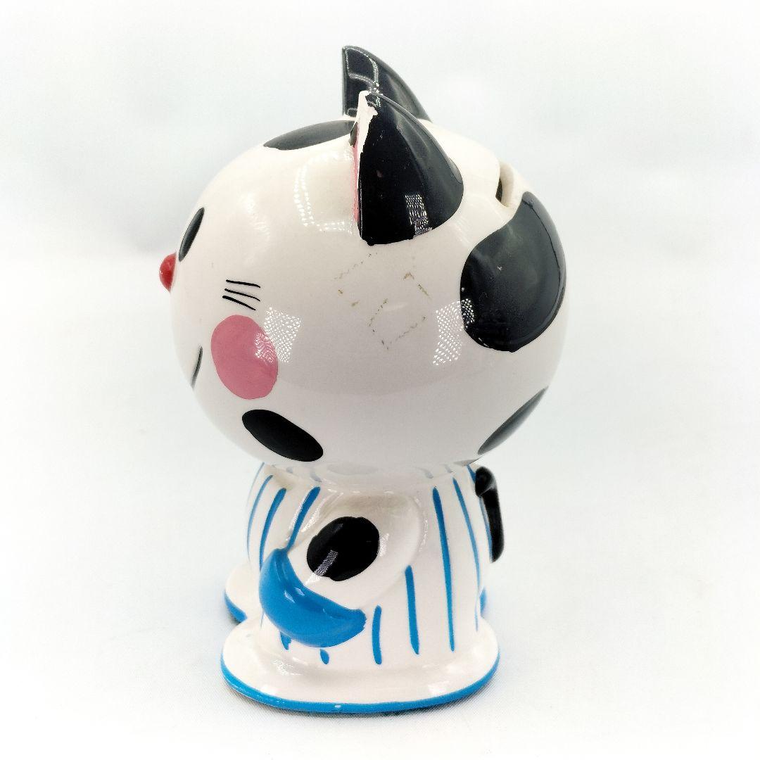 当時物 内藤ルネ ねこ 貯金箱 陶器製 RUNE レトロ 現状品