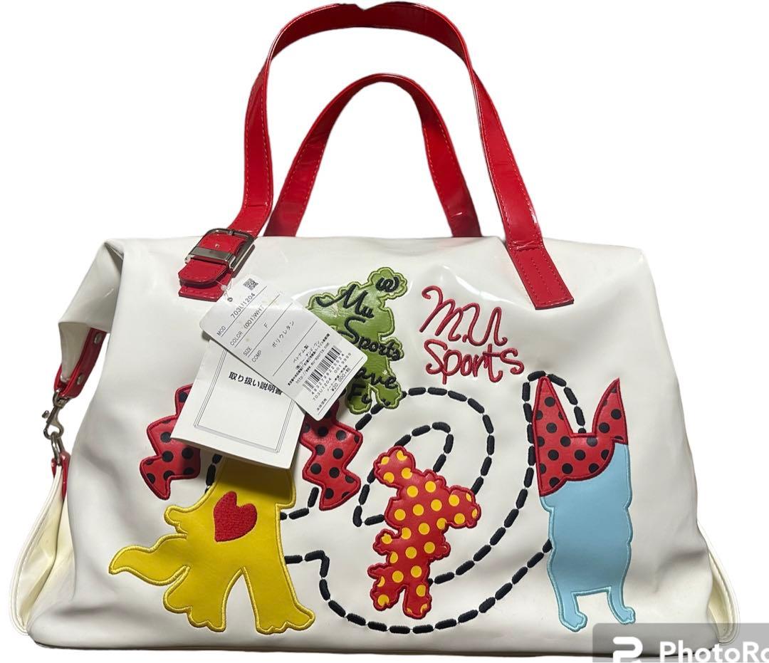 【新品未使用】MUスポーツ ゴルフ ボストンバック ホワイト