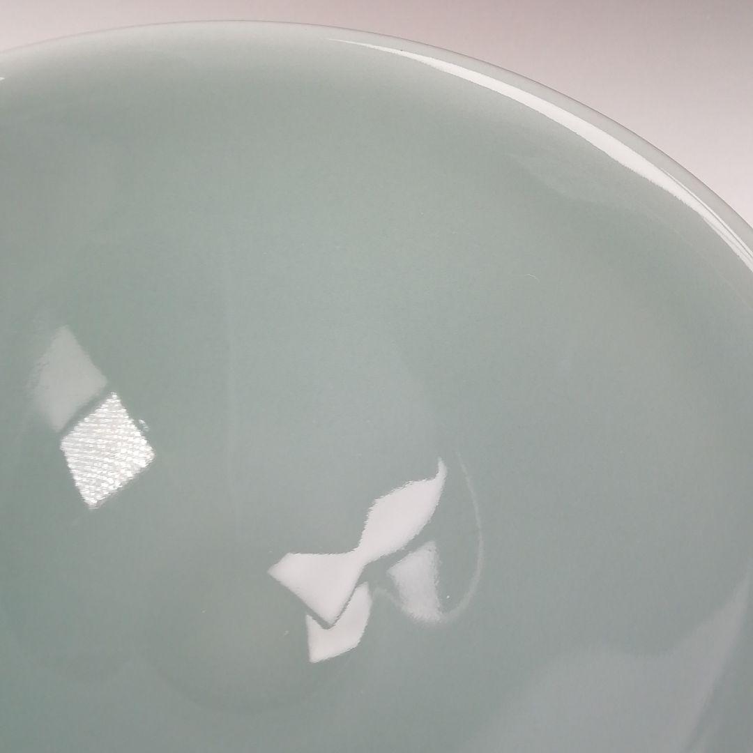 Ｔ３７５　茶碗　『青瓷　茶碗』『米沢久 造』　共箱　抹茶碗　茶道具