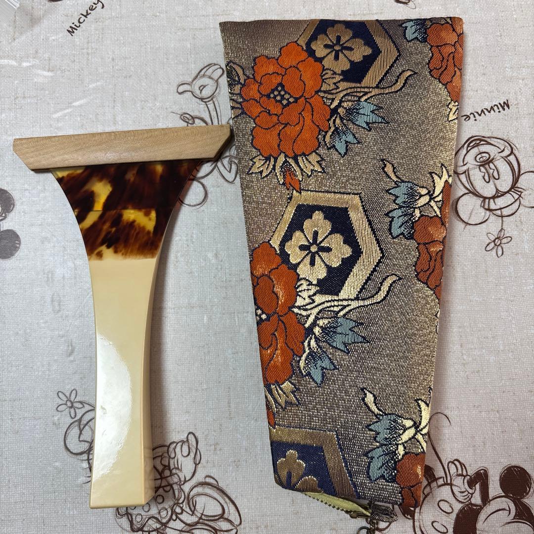 三味線　撥　バチ　一枚甲　鼈甲　天然素材　開き約9.5cm