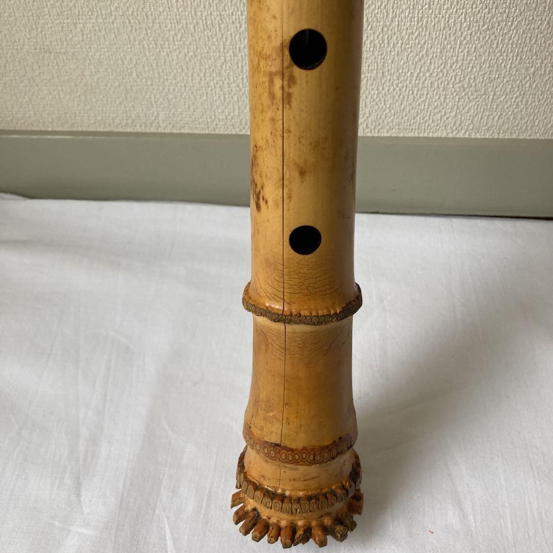 尺八大宝　63㎝・銘刻印大宝3ヶ所　ひび割れあり　NO.7