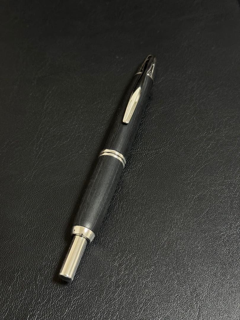 パイロット 万年筆 キャップレス 木軸 ブラック EF(極細字)