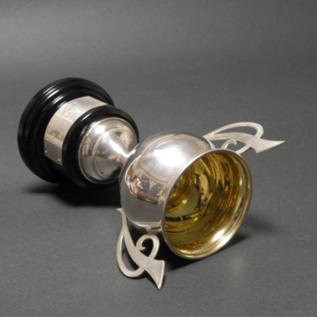 アンティーク　純銀製　銀優勝カップ 純銀刻印有　専用箱付