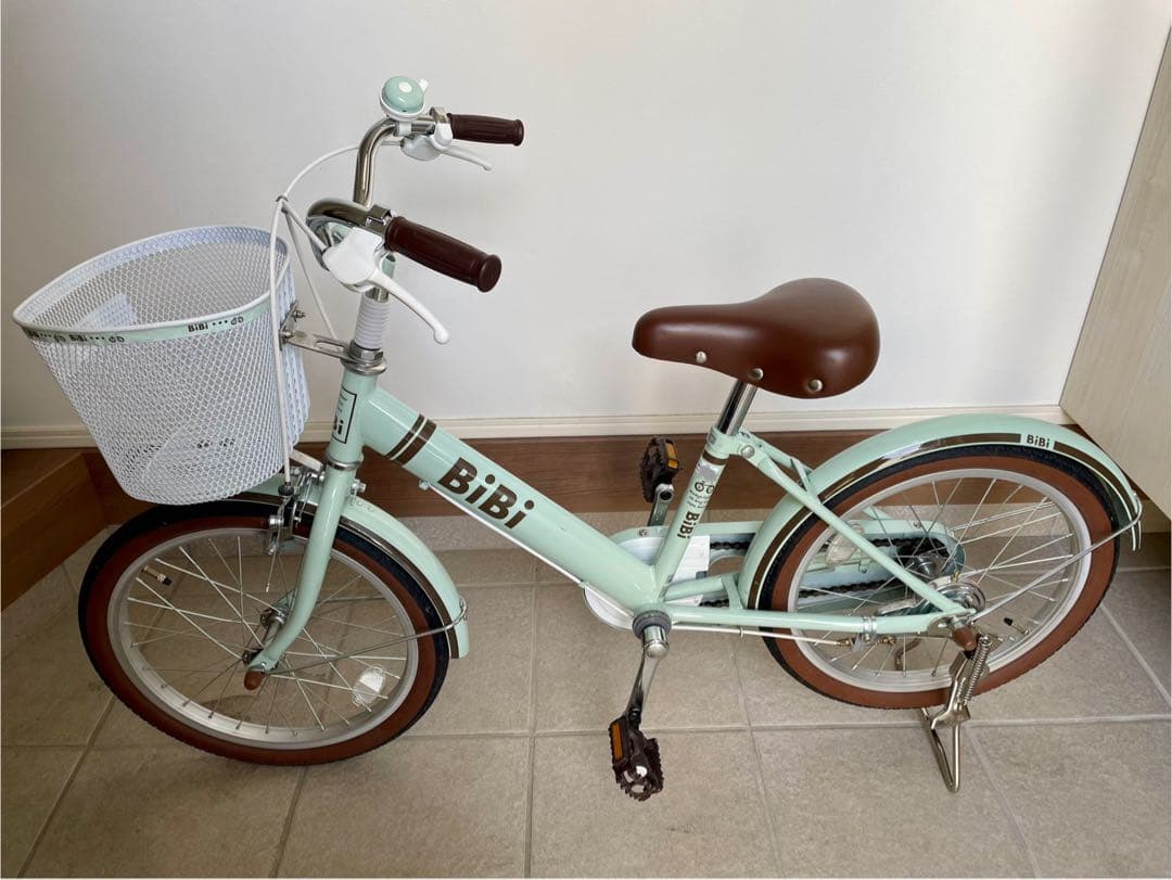 値下げ！【埼玉県：直接引き渡し】幼児用自転車 18インチ ミントグリーン