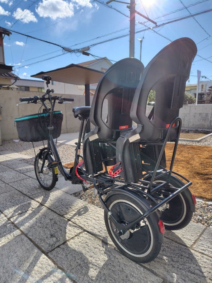 【Yur】ふたごじてんしゃ いしころくろ 専用レインカバー付き