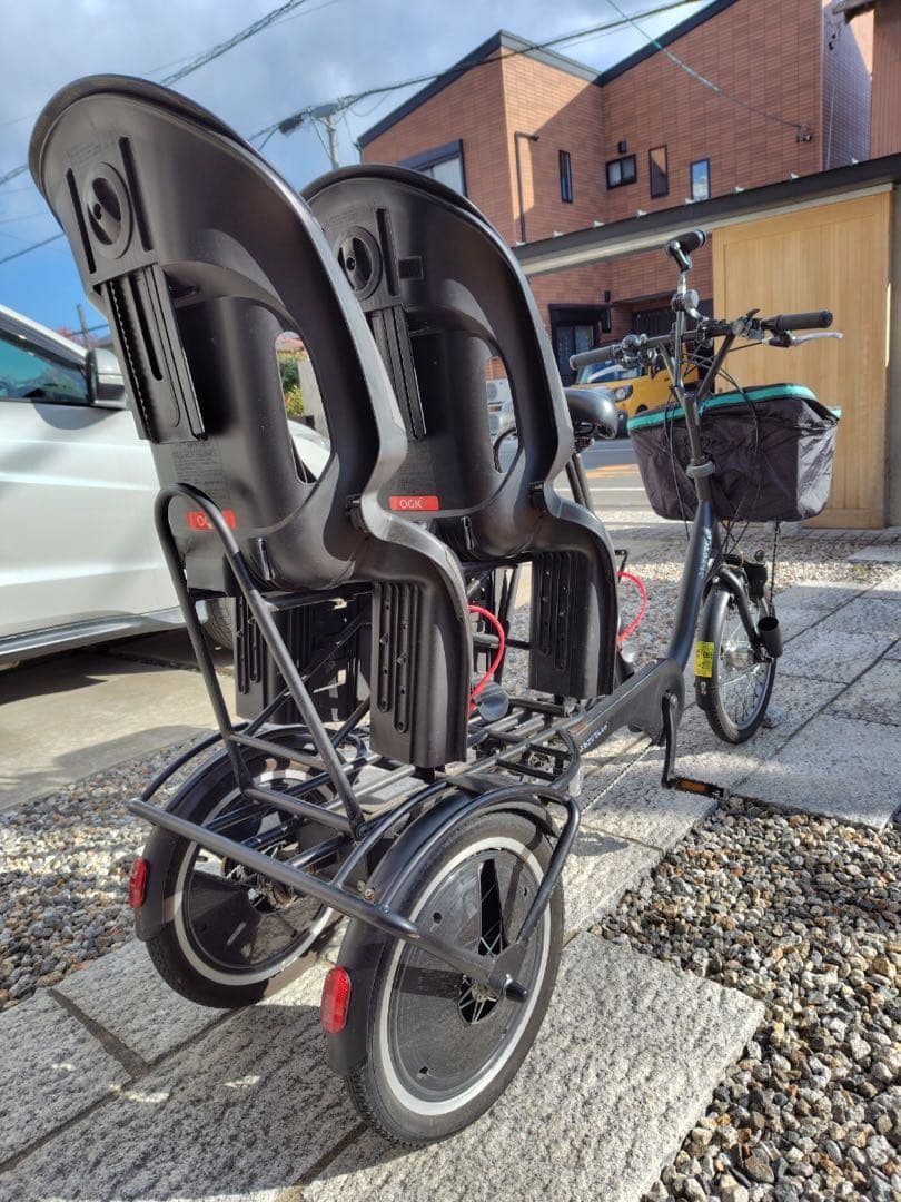 【Yur】ふたごじてんしゃ いしころくろ 専用レインカバー付き