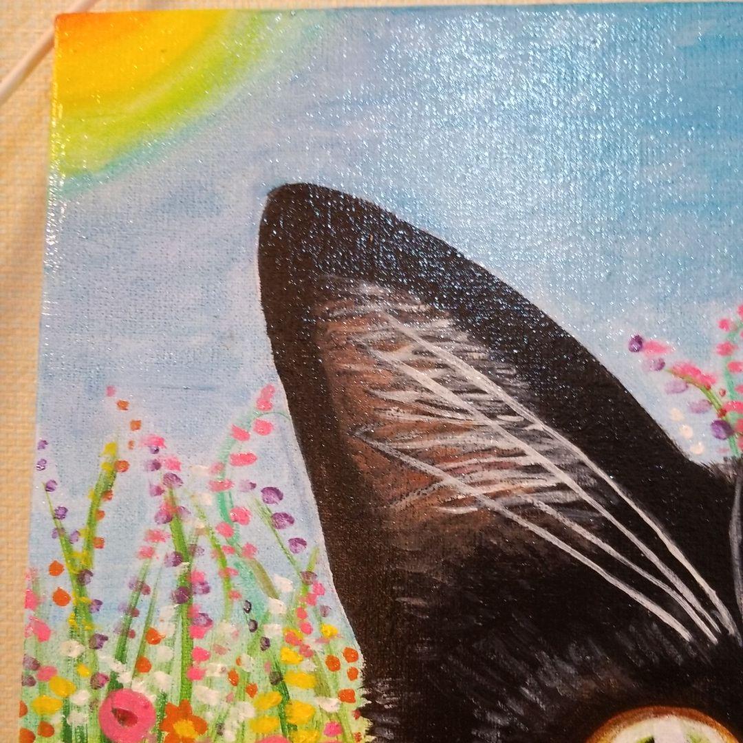 油絵　専用品　こちらを見つめるゆずちゃん