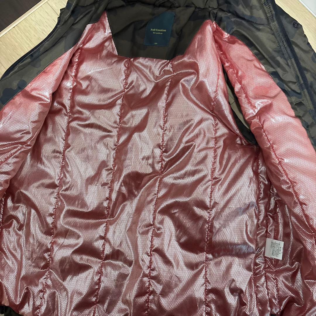 迷彩ダウンベスト　ショート丈