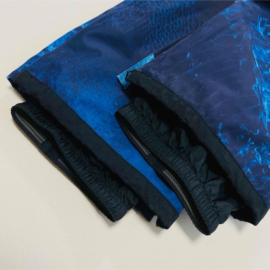 6625【美品】バートン　パンツ　ゴアテックス　総柄　キッズM ブルー スノボ