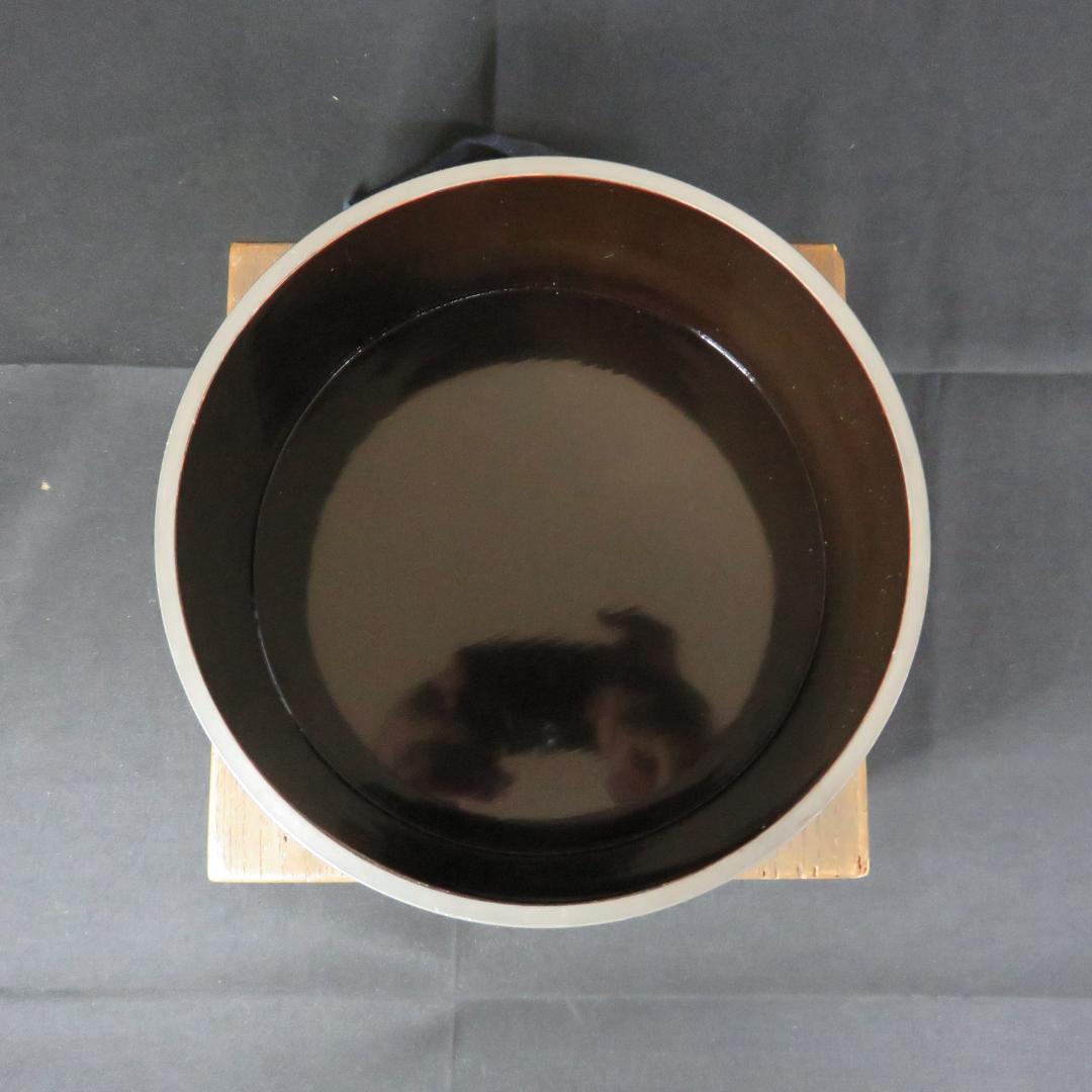 盃洗 木箱 漆器 縁 金属 木製 江戸末期 明治 大正 わっぱ
